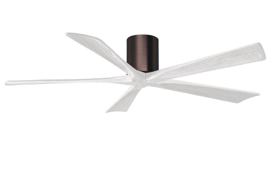 Matthews Fan Company Irene IR5H-BB-MWH-60 Ceiling Fan 60 - Brushed Bronze, Matte White/