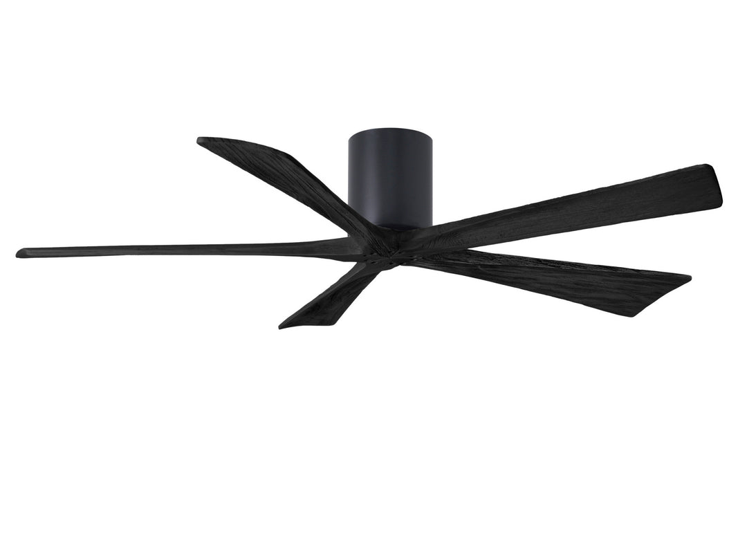 Matthews Fan Company Irene IR5H-BK-BK-60 Ceiling Fan 60 - Matte Black, Matte Black/