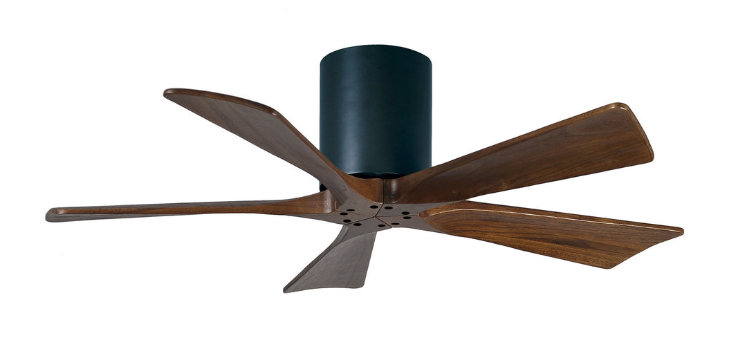 Matthews Fan Company Irene IR5H-BK-WA-42 Ceiling Fan 42 - Matte Black, Walnut Tone/