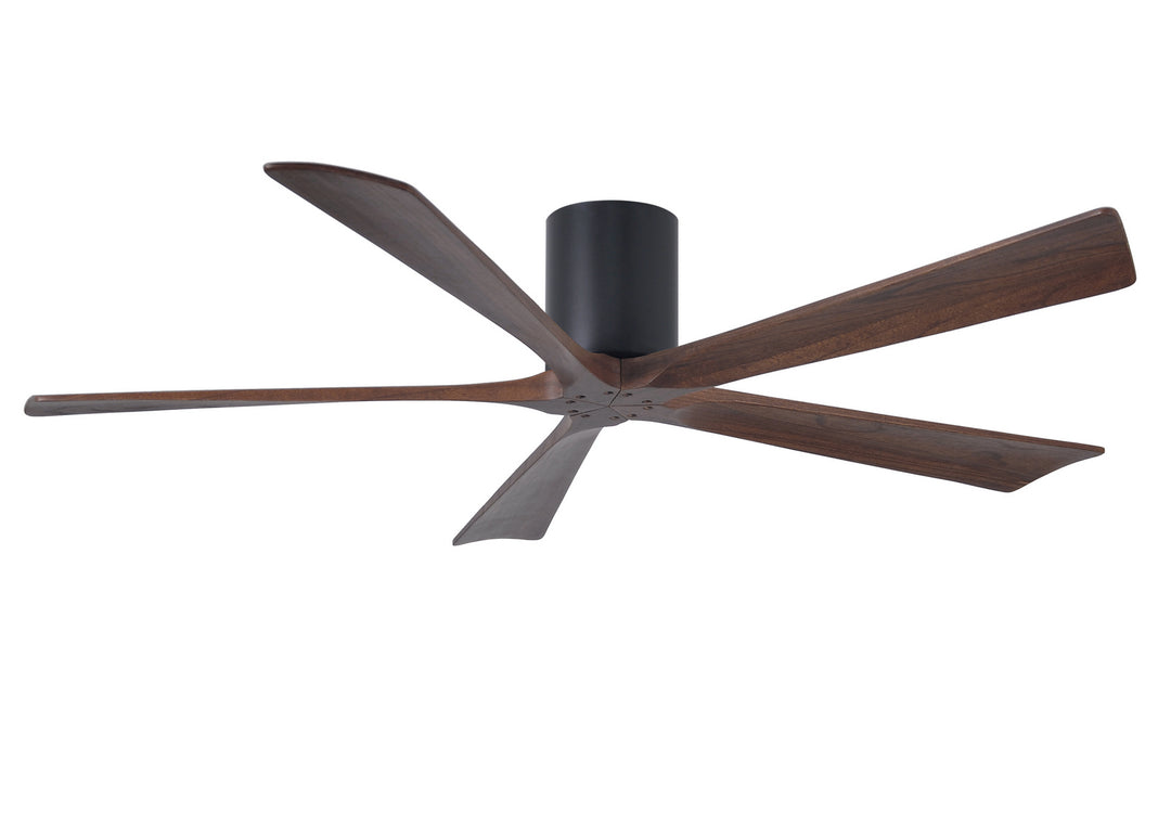 Matthews Fan Company Irene IR5H-BK-WA-60 Ceiling Fan 60 - Matte Black, Walnut Tone/