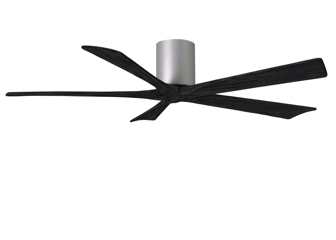 Matthews Fan Company Irene IR5H-BN-BK-60 Ceiling Fan 60 - Brushed Nickel, Matte Black/