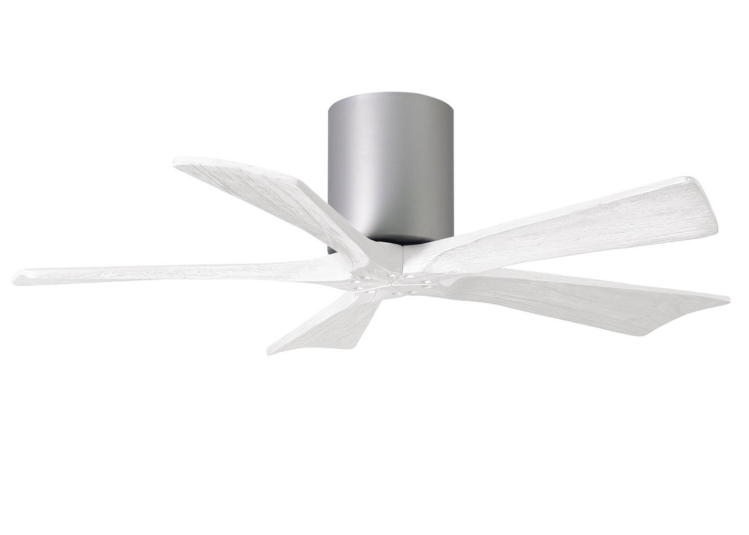 Matthews Fan Company Irene IR5H-BN-MWH-42 Ceiling Fan 42 - Brushed Nickel, Matte White/