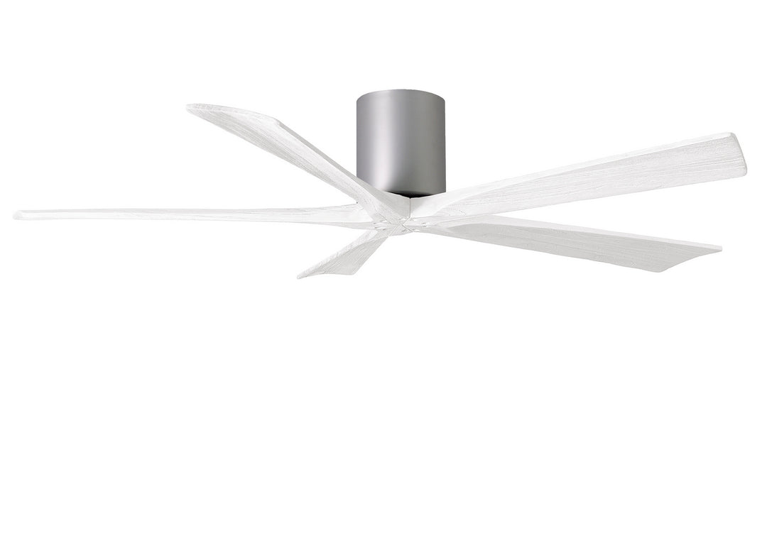 Matthews Fan Company Irene IR5H-BN-MWH-60 Ceiling Fan 60 - Brushed Nickel, Matte White/