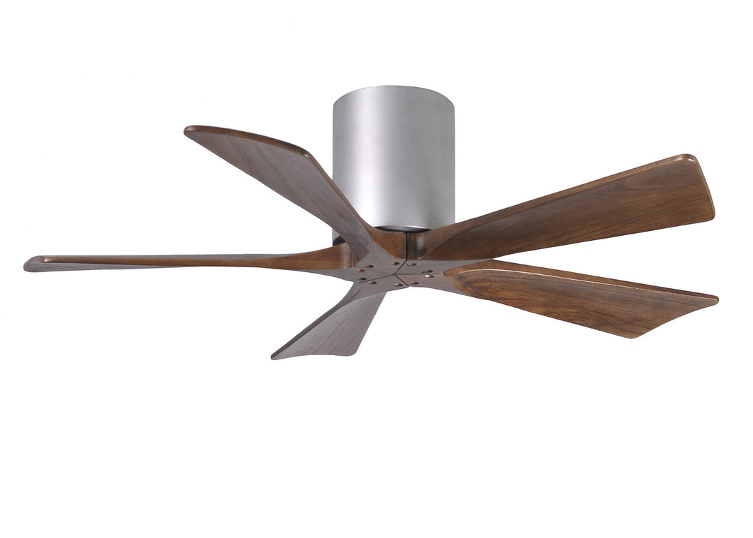Matthews Fan Company Irene IR5H-BN-WA-42 Ceiling Fan 42 - Brushed Nickel, Walnut Tone/