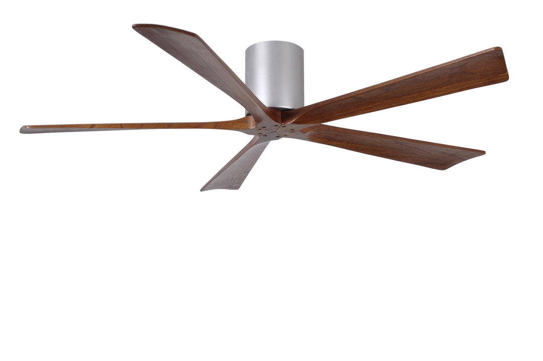 Matthews Fan Company Irene IR5H-BN-WA-60 Ceiling Fan 60 - Brushed Nickel, Walnut Tone/