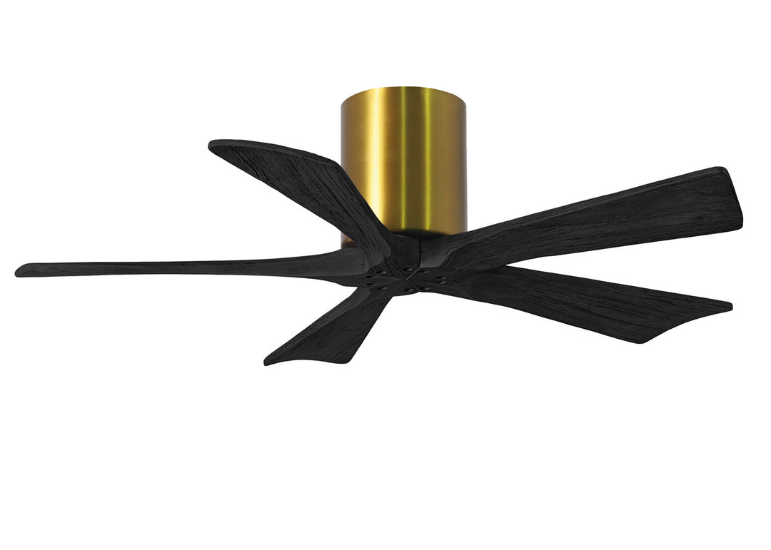 Matthews Fan Company Irene IR5H-BRBR-BK-42 Ceiling Fan 42 - Brushed Brass, Matte Black/