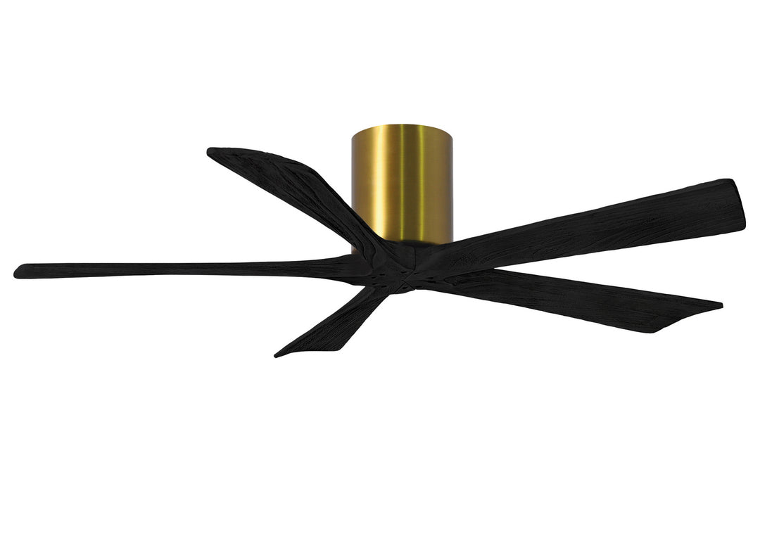 Matthews Fan Company Irene IR5H-BRBR-BK-52 Ceiling Fan 52 - Brushed Brass, Matte Black/