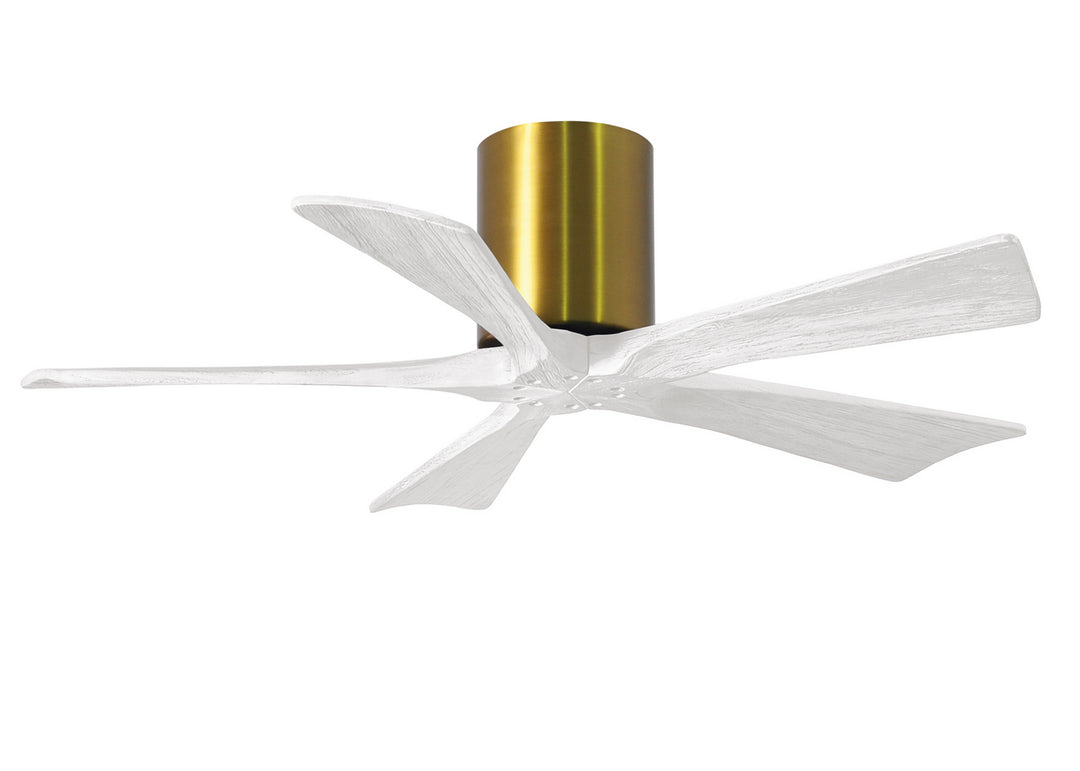 Matthews Fan Company Irene IR5H-BRBR-MWH-42 Ceiling Fan 42 - Brushed Brass, Matte White/