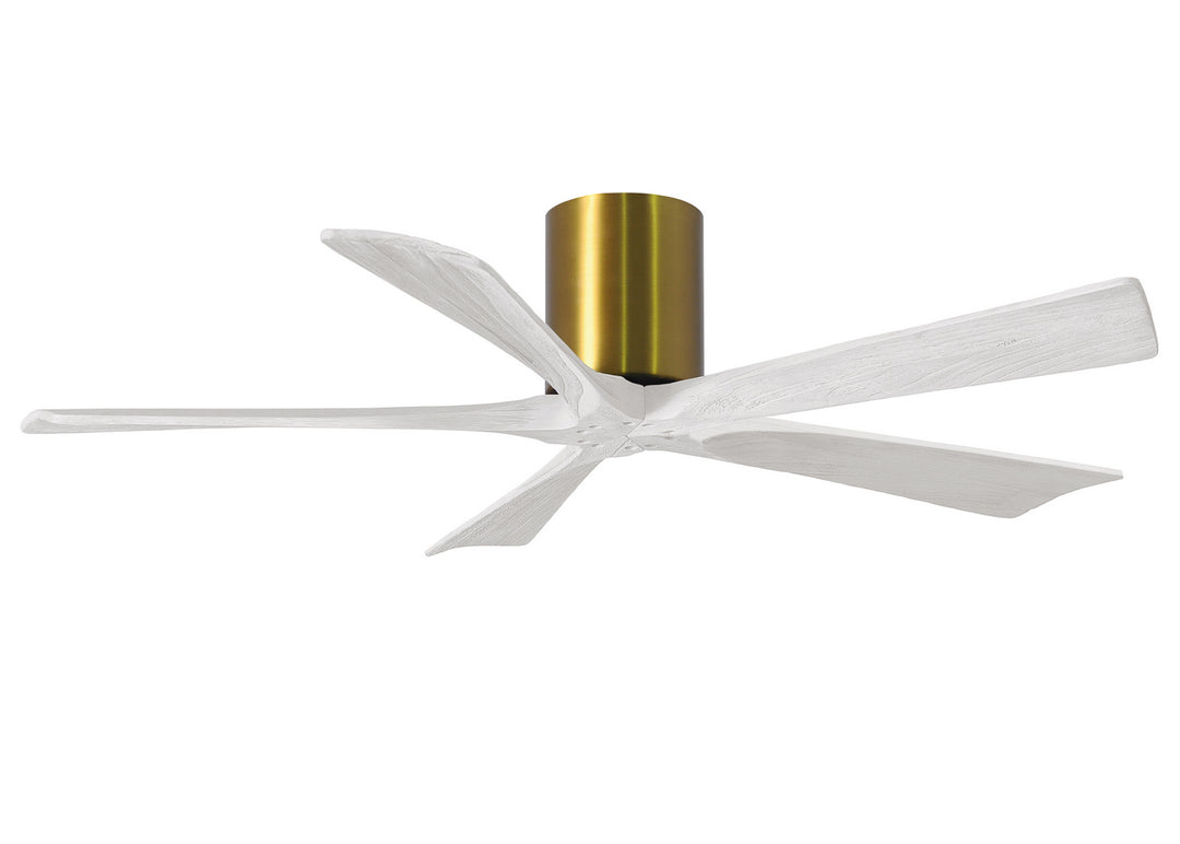 Matthews Fan Company Irene IR5H-BRBR-MWH-52 Ceiling Fan 52 - Brushed Brass, Matte White/