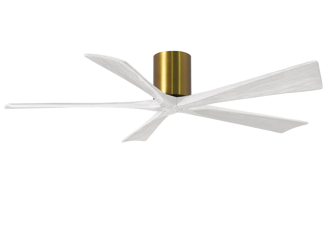 Matthews Fan Company Irene IR5H-BRBR-MWH-60 Ceiling Fan 60 - Brushed Brass, Matte White/