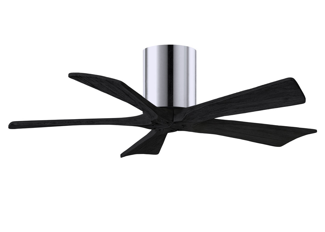 Matthews Fan Company Irene IR5H-CR-BK-42 Ceiling Fan 42 - Polished Chrome, Matte Black/
