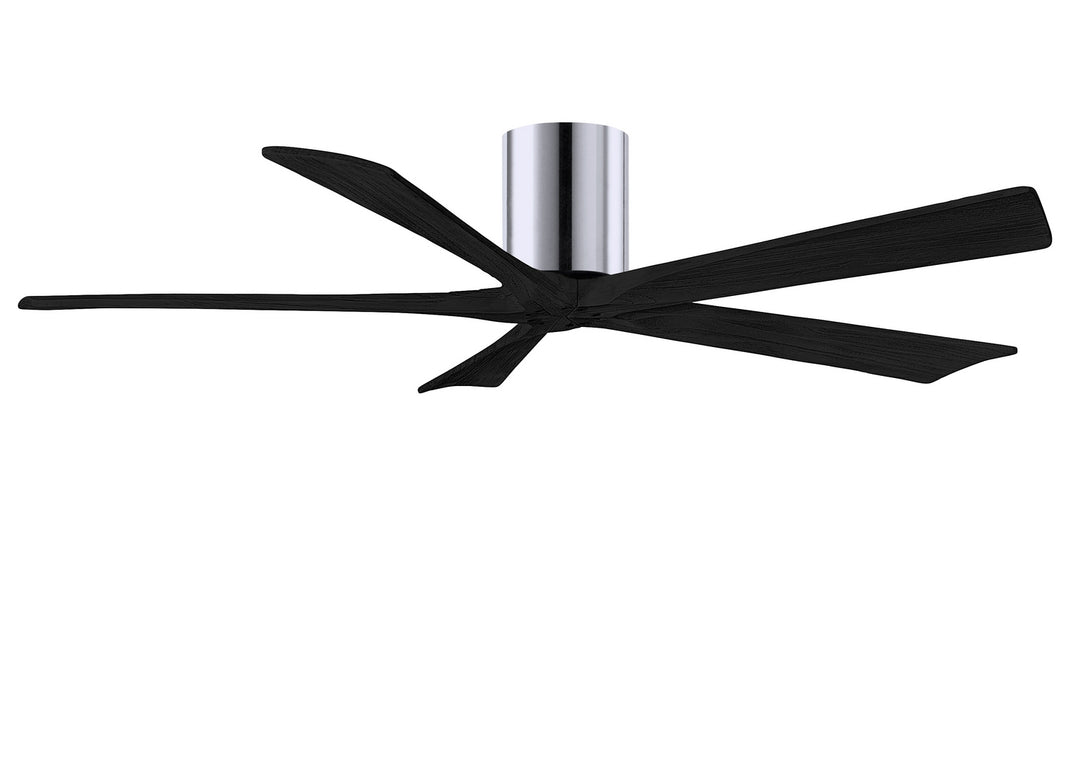 Matthews Fan Company Irene IR5H-CR-BK-60 Ceiling Fan 60 - Polished Chrome, Matte Black/