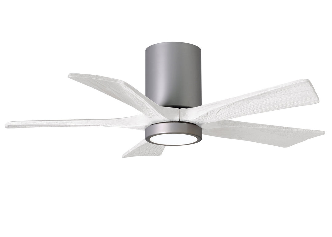 Matthews Fan Company Irene IR5HLK-BN-MWH-42 Ceiling Fan 42 - Brushed Nickel, Matte White/