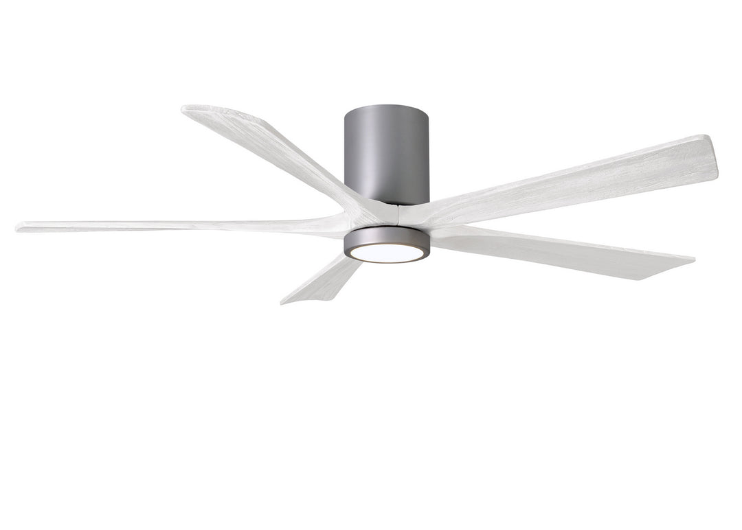 Matthews Fan Company Irene IR5HLK-BN-MWH-60 Ceiling Fan 60 - Brushed Nickel, Matte White/