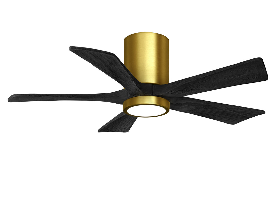 Matthews Fan Company Irene IR5HLK-BRBR-BK-42 Ceiling Fan 42 - Brushed Brass, Matte Black/