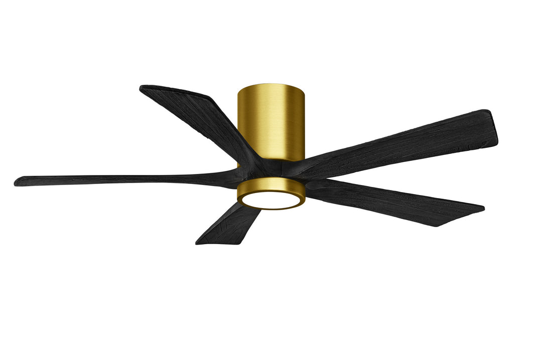 Matthews Fan Company Irene IR5HLK-BRBR-BK-52 Ceiling Fan 52 - Brushed Brass, Matte Black/