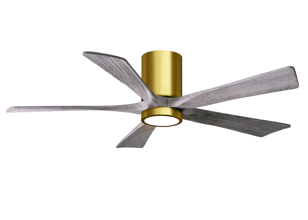 Matthews Fan Company Irene IR5HLK-BRBR-BW-52 Ceiling Fan 52 - Brushed Brass, Barnwood Tone/