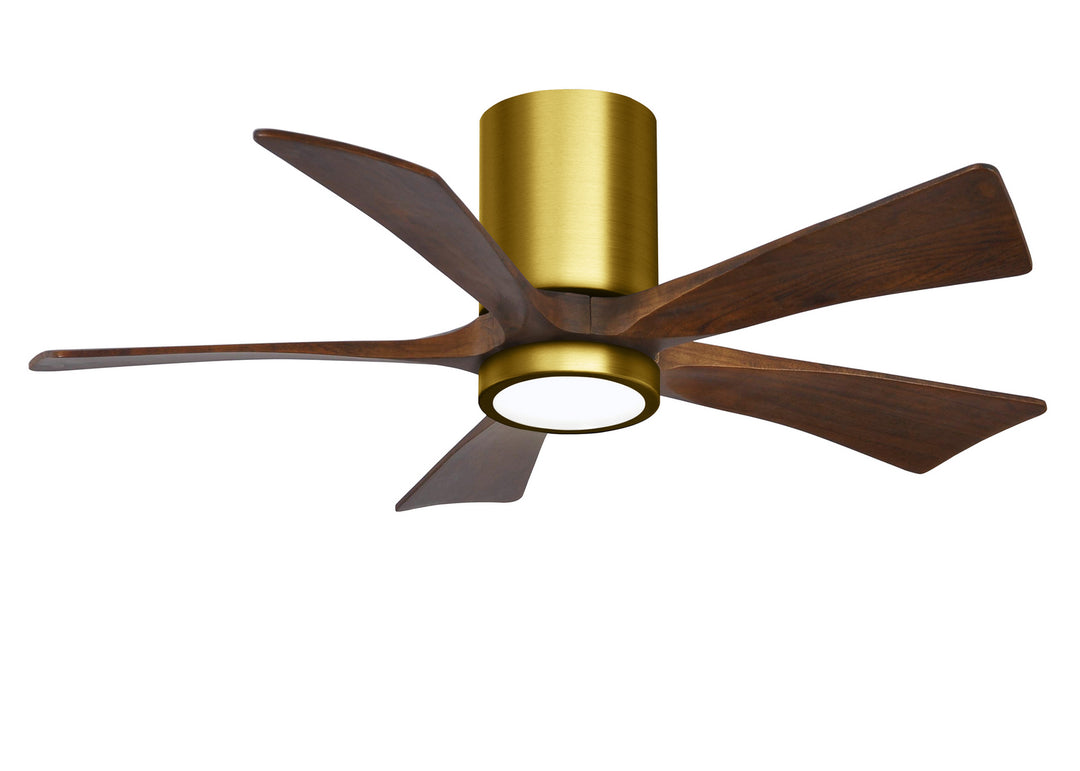 Matthews Fan Company Irene IR5HLK-BRBR-WA-42 Ceiling Fan 42 - Brushed Brass, Walnut/