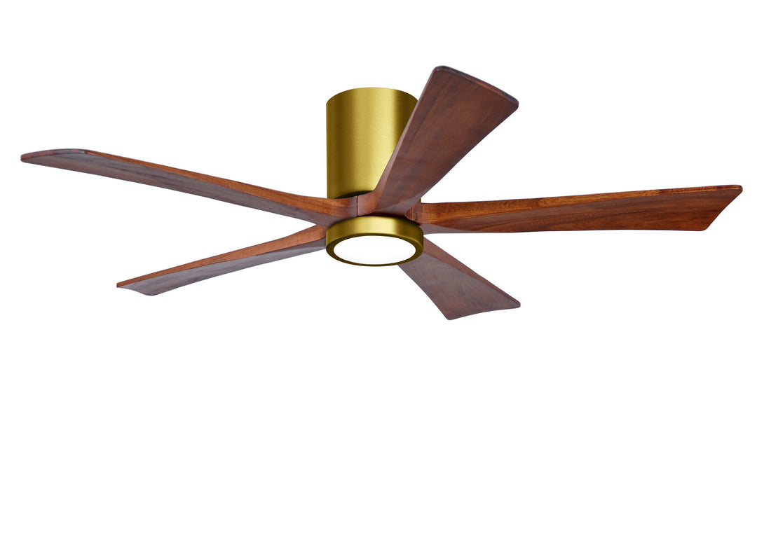 Matthews Fan Company Irene IR5HLK-BRBR-WA-52 Ceiling Fan 52 - Brushed Brass, Walnut/