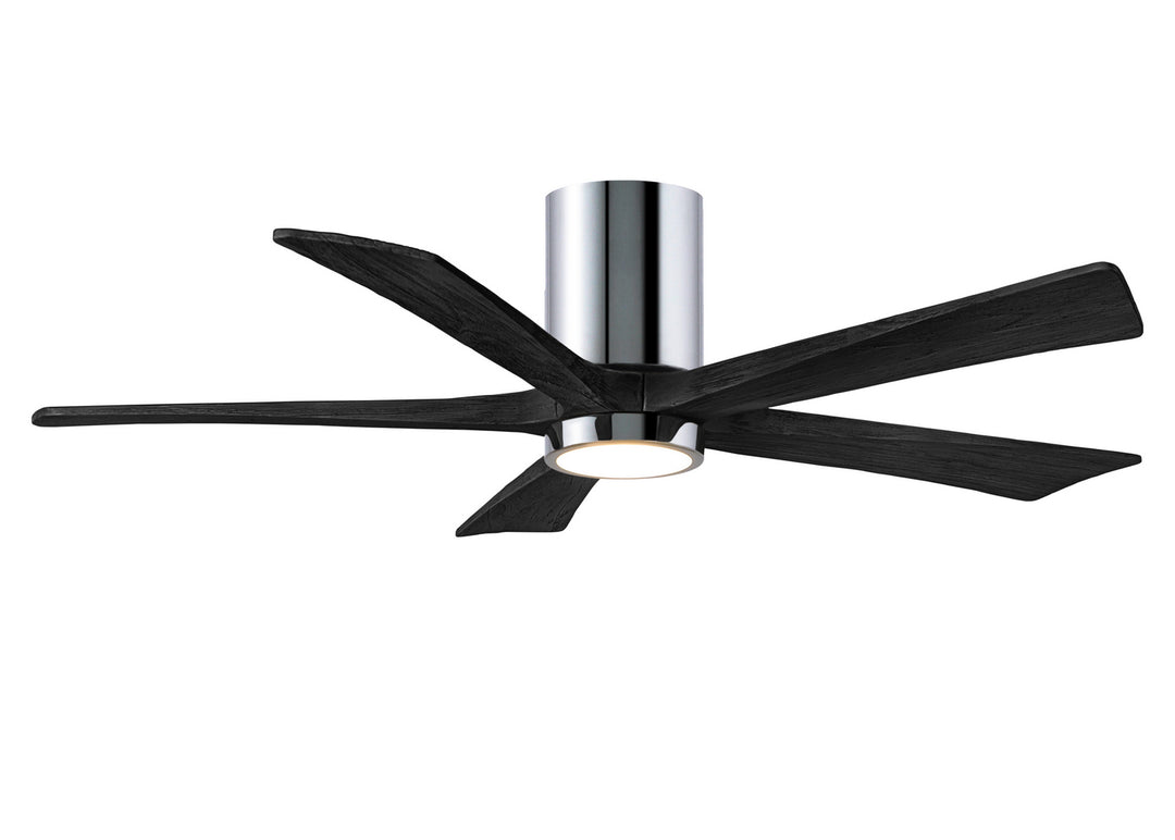 Matthews Fan Company Irene IR5HLK-CR-BK-52 Ceiling Fan 52 - Polished Chrome, Matte Black/