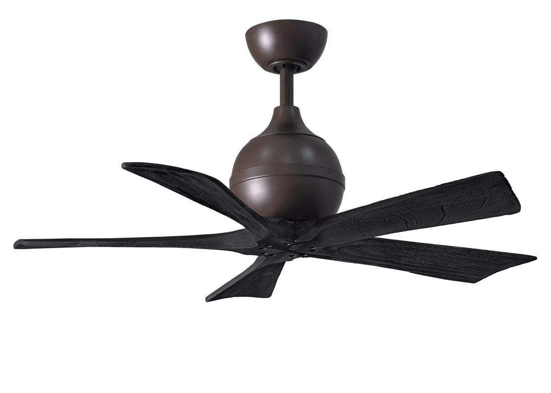 Matthews Fan Company Irene IR5-TB-BK-42 Ceiling Fan 42 - Textured Bronze, Matte Black/