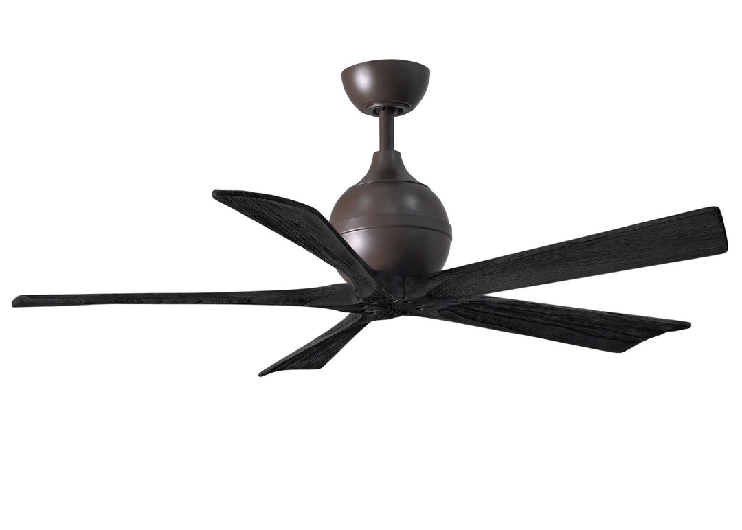 Matthews Fan Company Irene IR5-TB-BK-52 Ceiling Fan 52 - Textured Bronze, Matte Black/