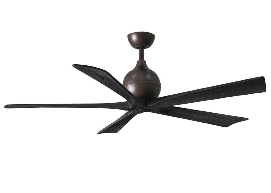 Matthews Fan Company Irene IR5-TB-BK-60 Ceiling Fan 60 - Textured Bronze, Matte Black/