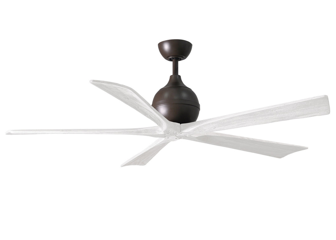 Matthews Fan Company Irene IR5-TB-MWH-60 Ceiling Fan 60 - Textured Bronze, Matte White/