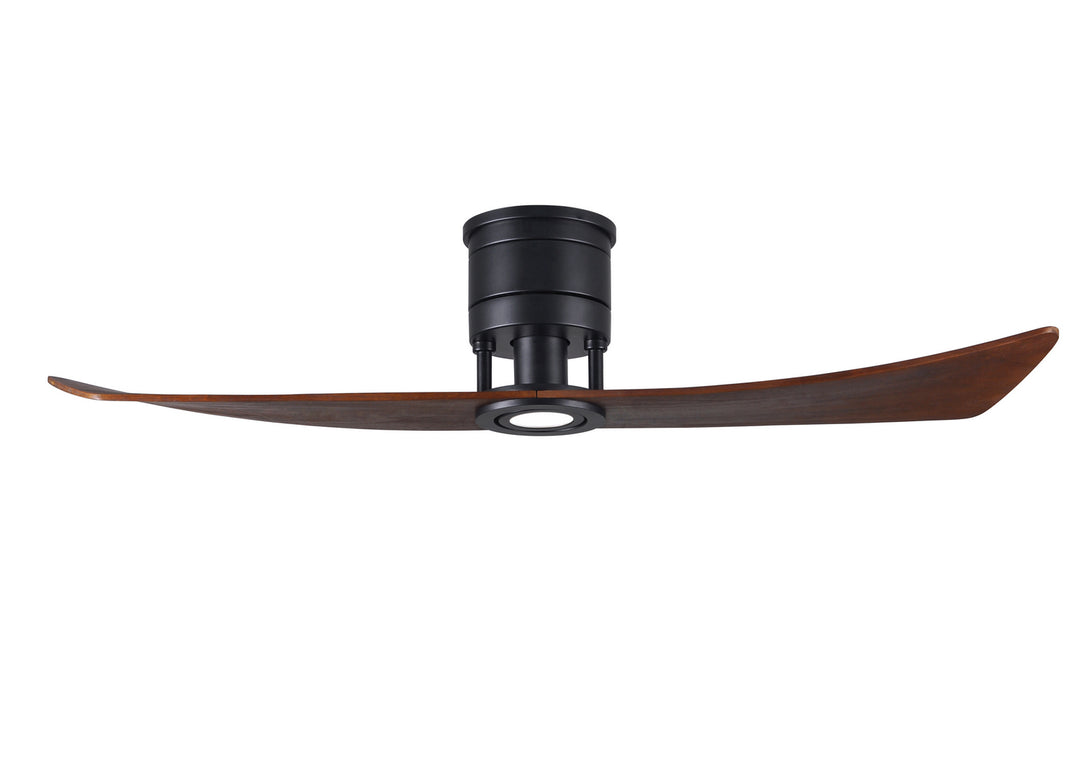 Matthews Fan Company Lindsay LW-BK-WA Ceiling Fan 52 - Matte Black, Walnut/