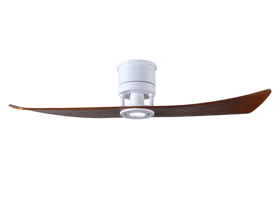 Matthews Fan Company Lindsay LW-MWH-WA Ceiling Fan 52 - Matte White, Walnut/