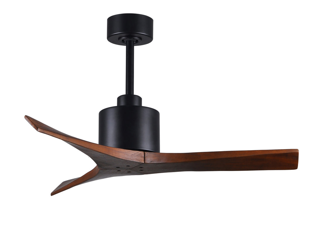 Matthews Fan Company Mollywood MW-BK-WA-42 Ceiling Fan 42 - Matte Black, Walnut/