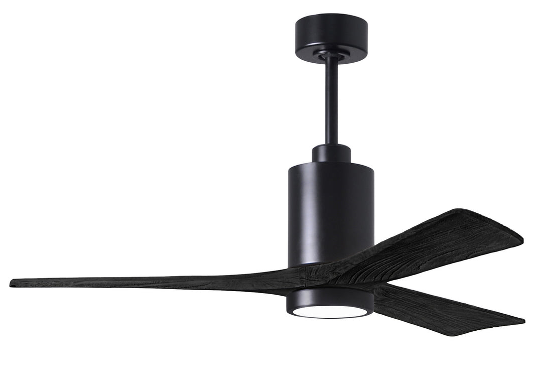 Matthews Fan Company Patricia PA3-BK-BK-52 Ceiling Fan 52 - Matte Black, Matte Black/