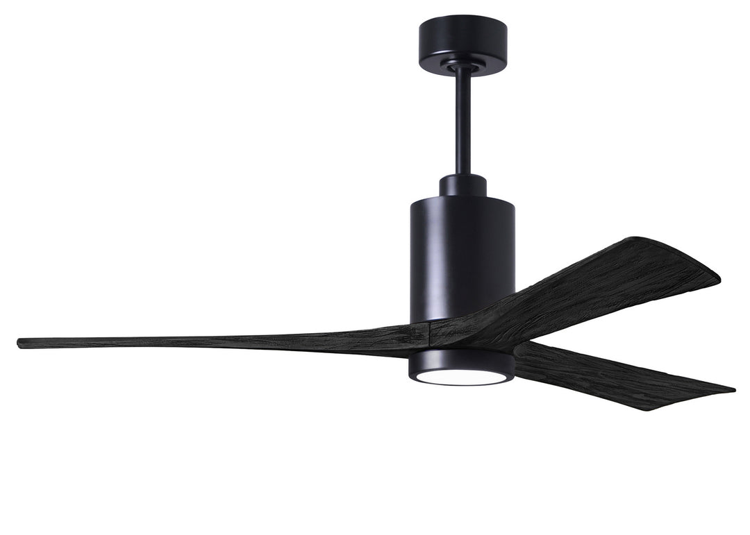 Matthews Fan Company Patricia PA3-BK-BK-60 Ceiling Fan 60 - Matte Black, Matte Black/