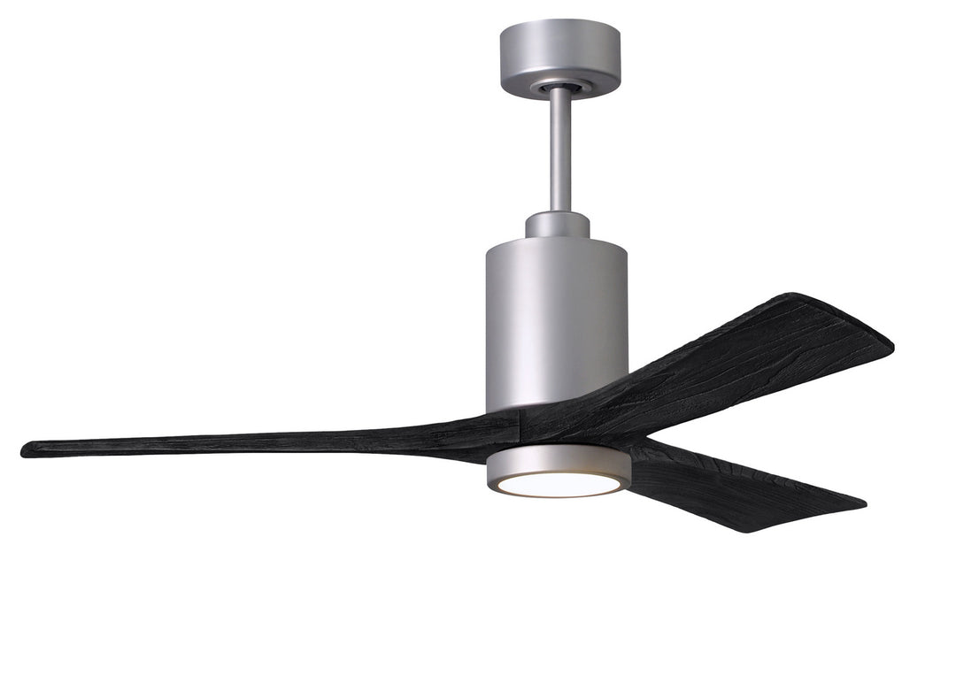 Matthews Fan Company Patricia PA3-BN-BK-52 Ceiling Fan 52 - Brushed Nickel, Matte Black/