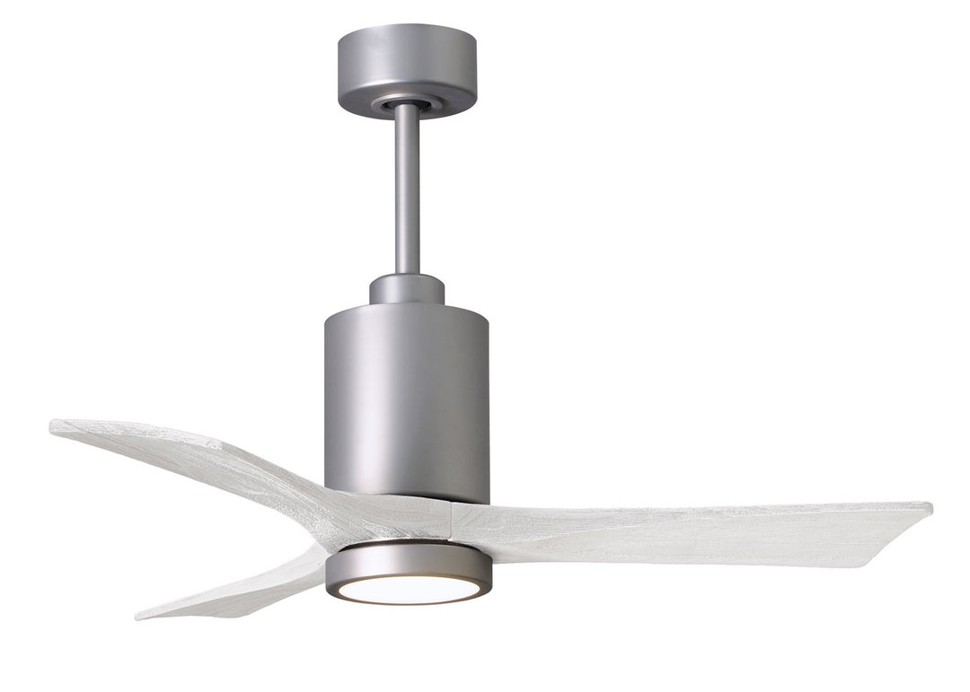 Matthews Fan Company Patricia PA3-BN-MWH-42 Ceiling Fan 42 - Brushed Nickel, Matte White/