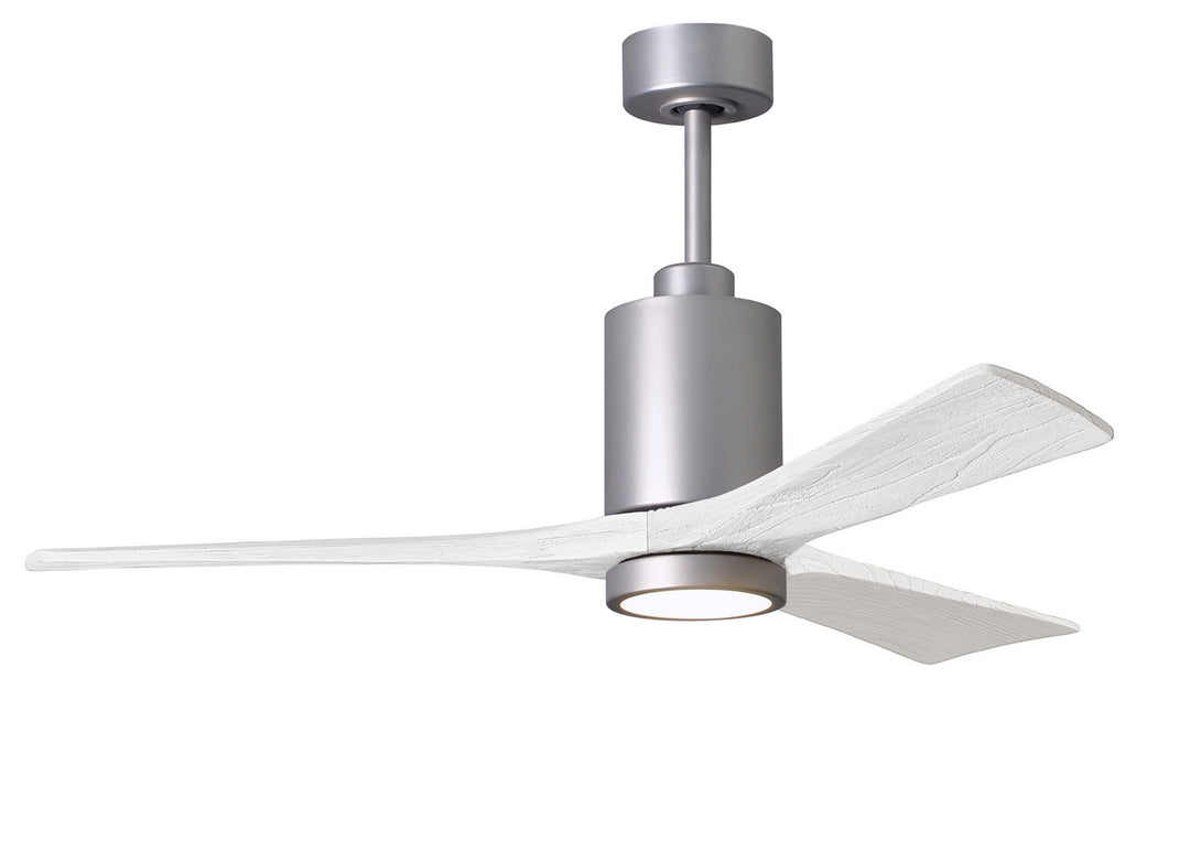 Matthews Fan Company Patricia PA3-BN-MWH-52 Ceiling Fan 52 - Brushed Nickel, Matte White/