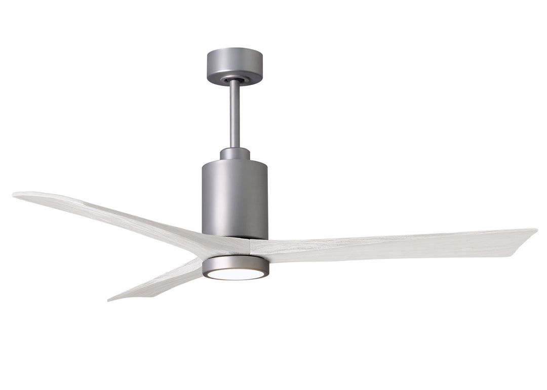 Matthews Fan Company Patricia PA3-BN-MWH-60 Ceiling Fan 60 - Brushed Nickel, Matte White/