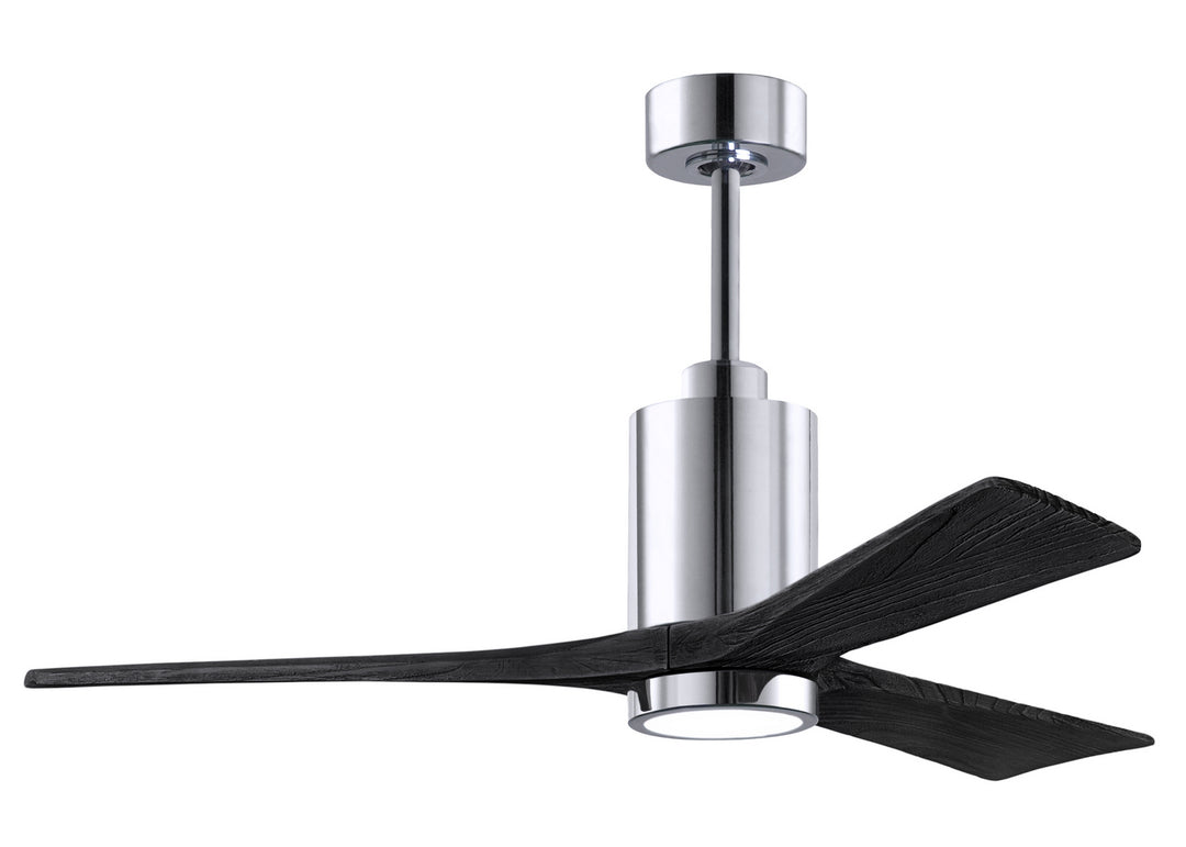 Matthews Fan Company Patricia PA3-CR-BK-52 Ceiling Fan 52 - Polished Chrome, Matte Black/