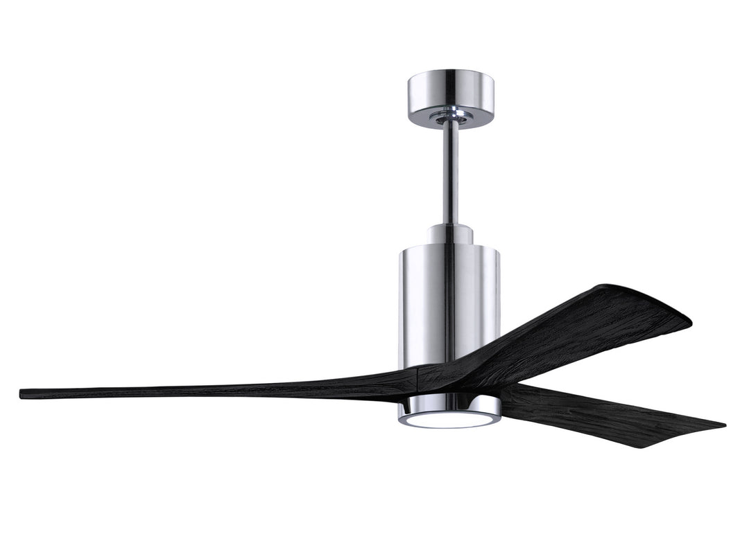 Matthews Fan Company Patricia PA3-CR-BK-60 Ceiling Fan 60 - Polished Chrome, Matte Black/