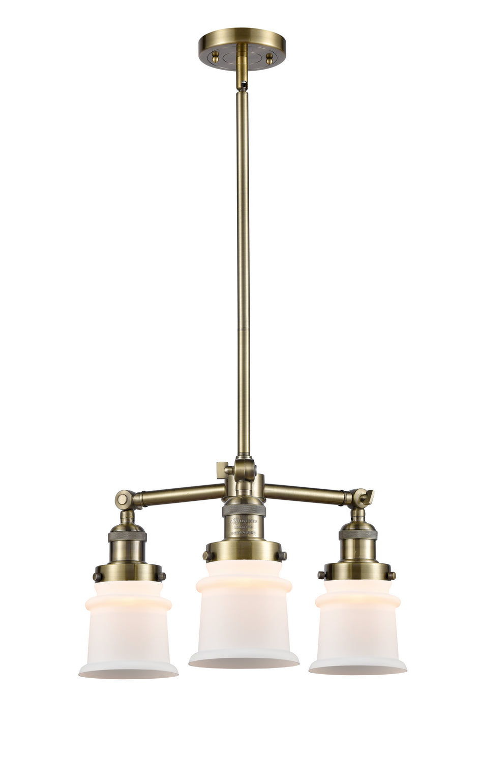 Innovations Franklin Restoration 207-AB-G181S Chandelier Light - Antique Brass