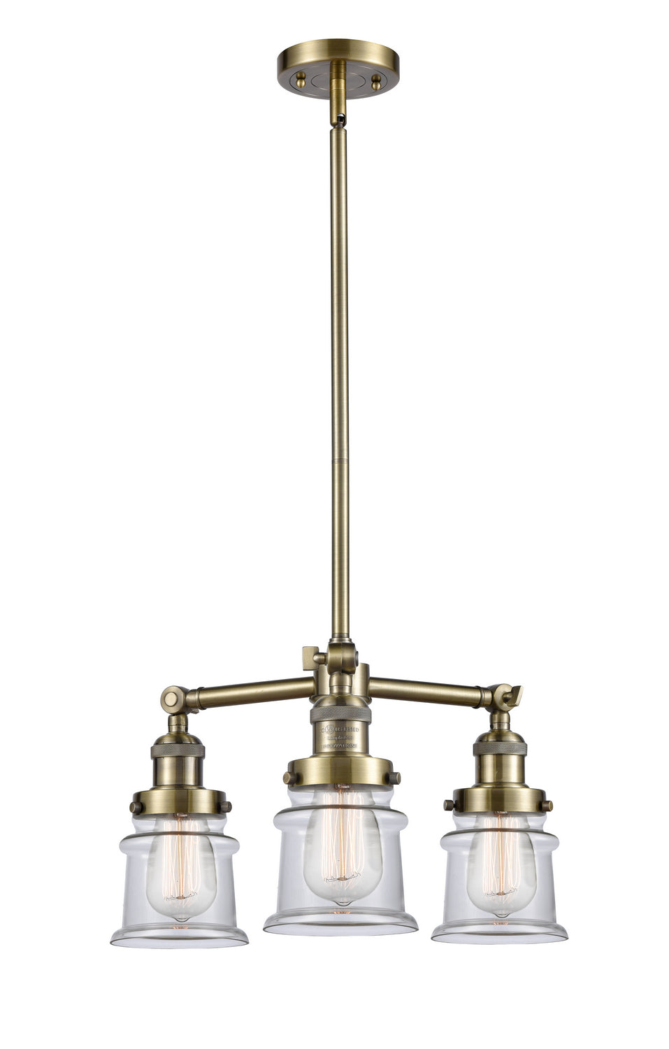 Innovations Franklin Restoration 207-AB-G182S Chandelier Light - Antique Brass