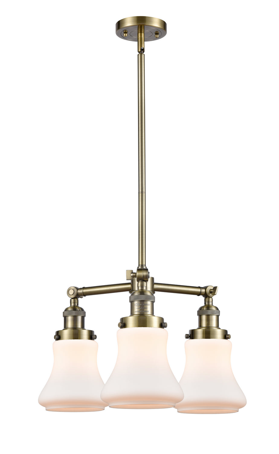 Innovations Franklin Restoration 207-AB-G191 Chandelier Light - Antique Brass