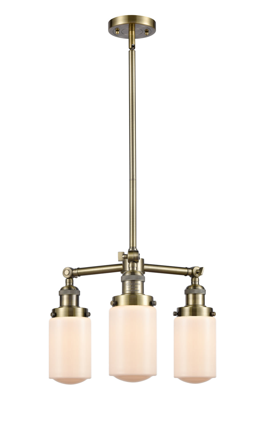 Innovations Franklin Restoration 207-AB-G311 Chandelier Light - Antique Brass