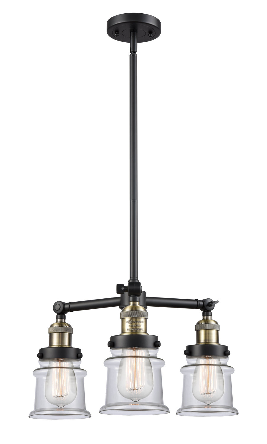 Innovations Franklin Restoration 207-BAB-G182S Chandelier Light - Black Antique Brass