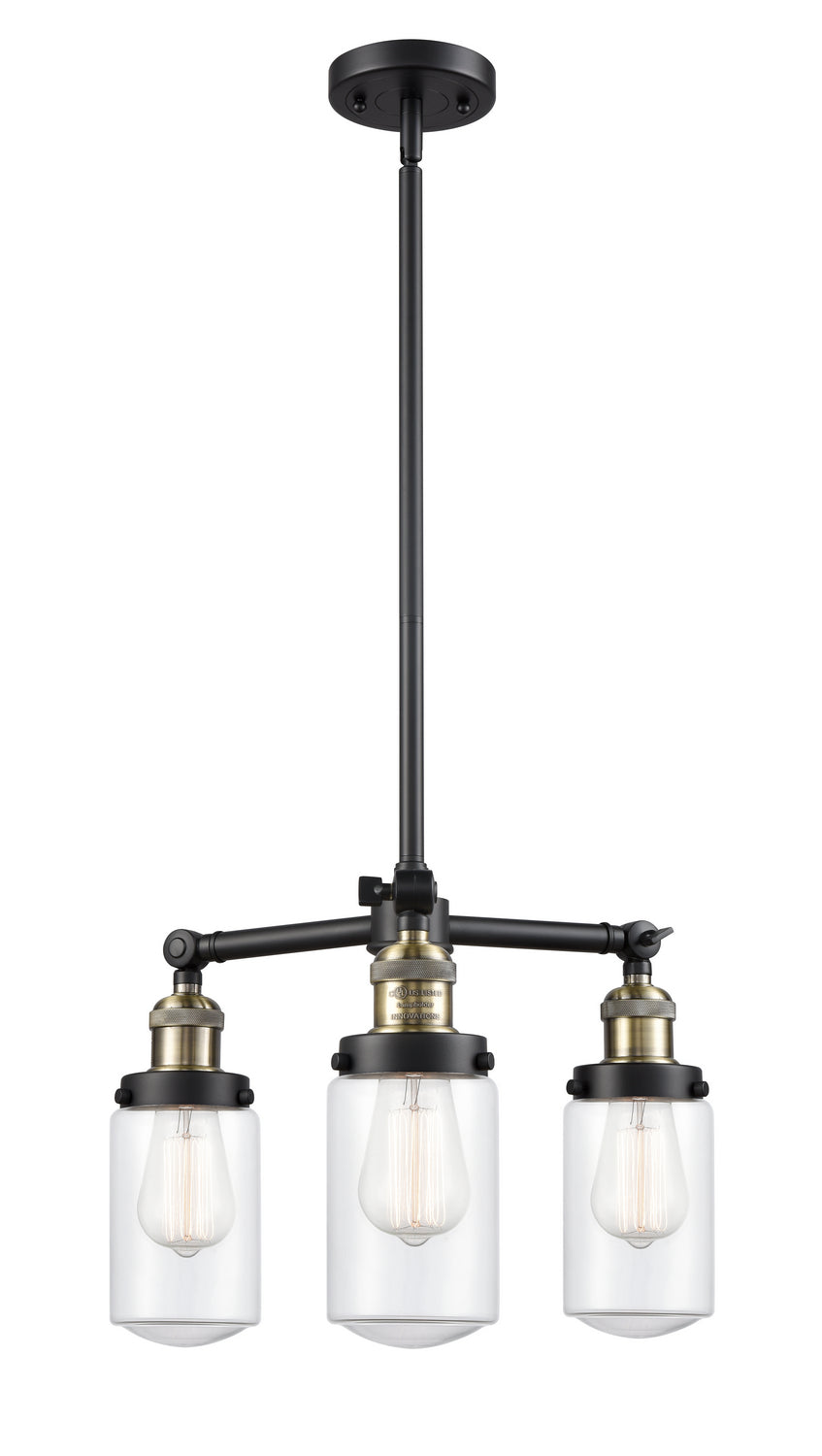 Innovations Franklin Restoration 207-BAB-G312 Chandelier Light - Black Antique Brass