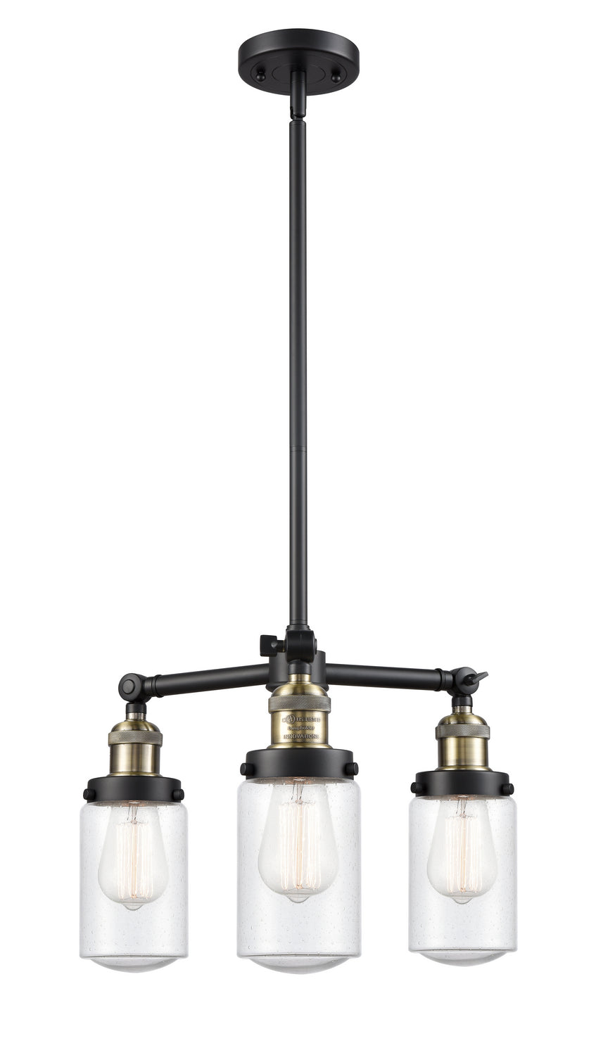 Innovations Franklin Restoration 207-BAB-G314 Chandelier Light - Black Antique Brass