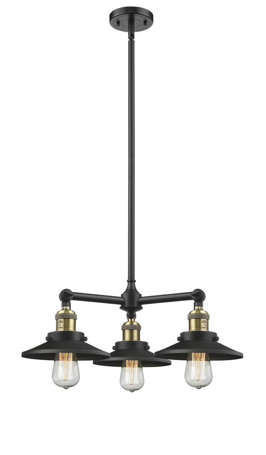 Innovations Franklin Restoration 207-BAB-M6-LED Chandelier Light - Black Antique Brass