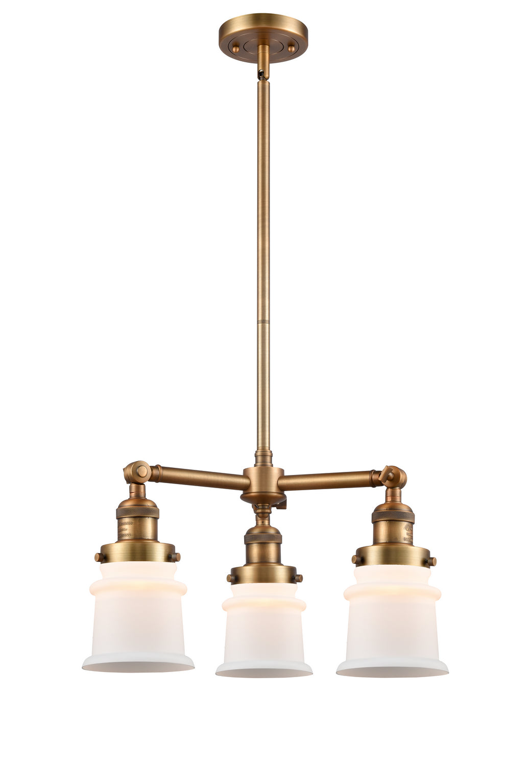 Innovations Franklin Restoration 207-BB-G181S Chandelier Light - Brushed Brass