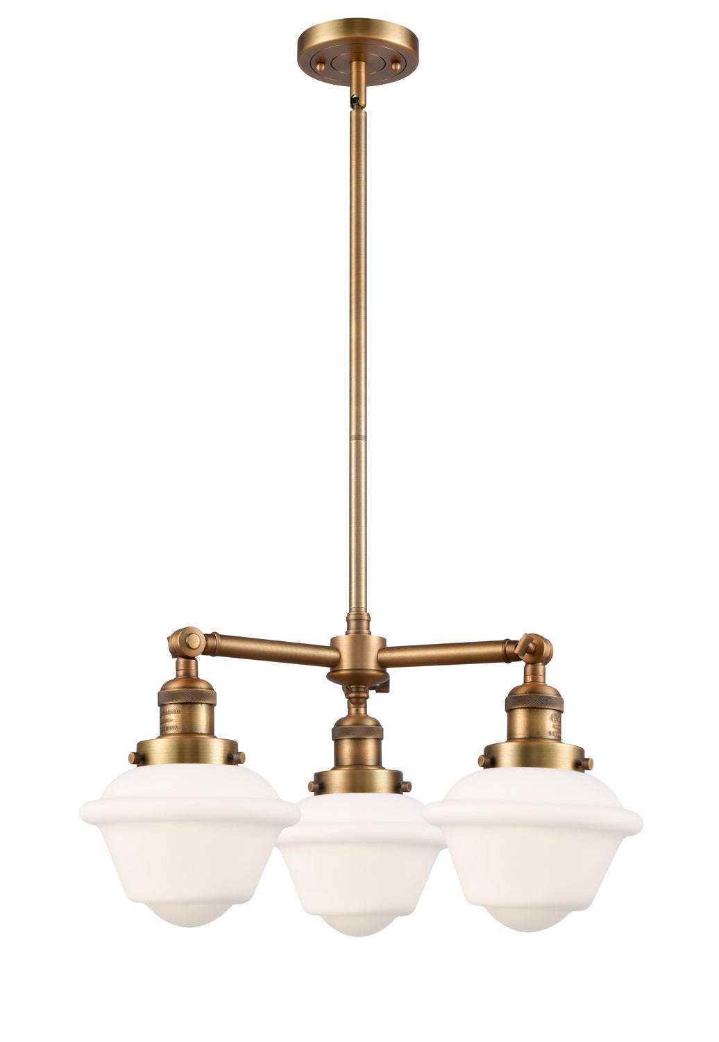 Innovations Franklin Restoration 207-BB-G531 Chandelier Light - Brushed Brass