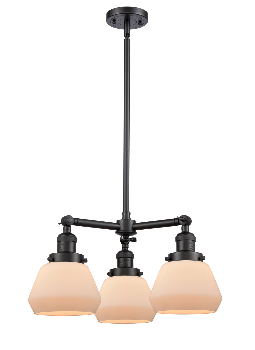 Innovations Franklin Restoration 207-BK-G171 Chandelier Light - Matte Black